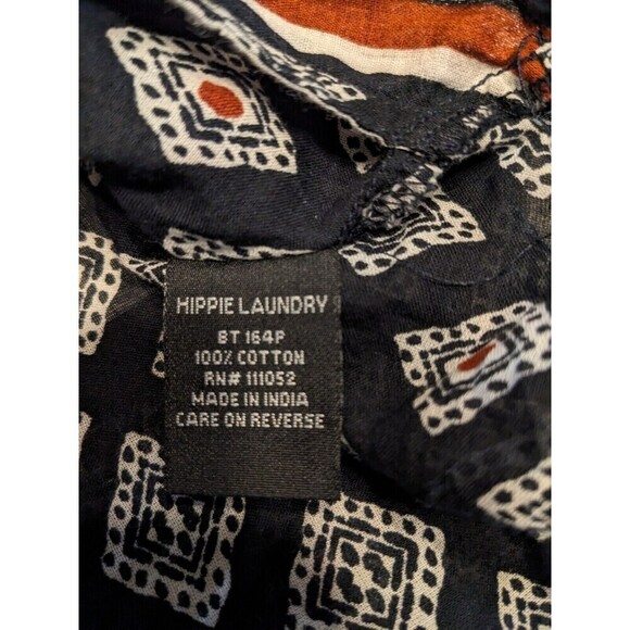 Hippie Laundry Tunic Top 2X Boho Beachy Navy Blue - Picture 7 of 10